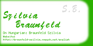 szilvia braunfeld business card